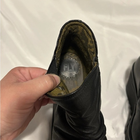 Fly London Black Wedge Ankle Boots - Size 40, equivalent to size 9 EUC - Picture 6 of 8